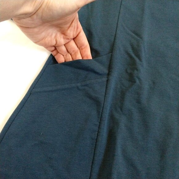 J Jill Pure Jill A Line Tunic Dress Size S New Green Pima Cotton Modal Pockets - Picture 6 of 10